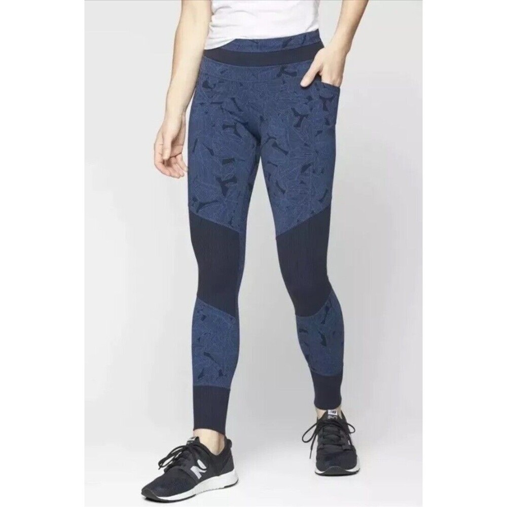Athleta Womens  Navy Blue Tropical Excursion High Rise Jogger Pants Size S